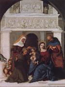 The Holy Family with Saints John the Baptist,Elizabeth and Francis